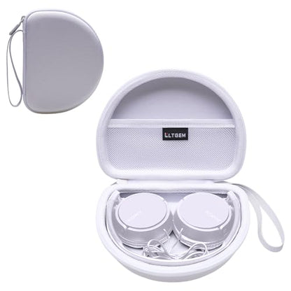 Case for Sony MDR-ZX110/ZX110AP/ZX310AP Wired On-Ear Headphones White | Hard Carrying Travel Case for Sony ZX Series MDR-ZX110/ZX110AP/ZX310AP Wired On-Ear Headphones - color: White