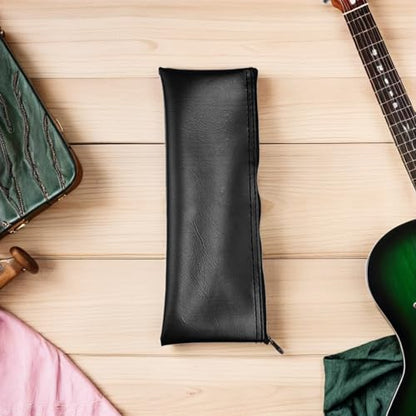 VOSAREA 6pcs Portable Microphone Protective Case Pu Material with Zipper, Soft Interior Padding for Handheld and Microphones, Carry Storage Bag for Performances and Outdoor Use Black