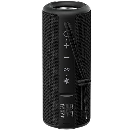 MIATONE Boombox Outdoor Portable Bluetooth Speaker Waterproof Wireless Speakers - Black - color: Black