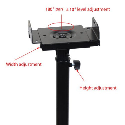 VideoSecu Floor Speaker Stand One Pair for Satellite Surround Sound Speakers MS07B2 1B5