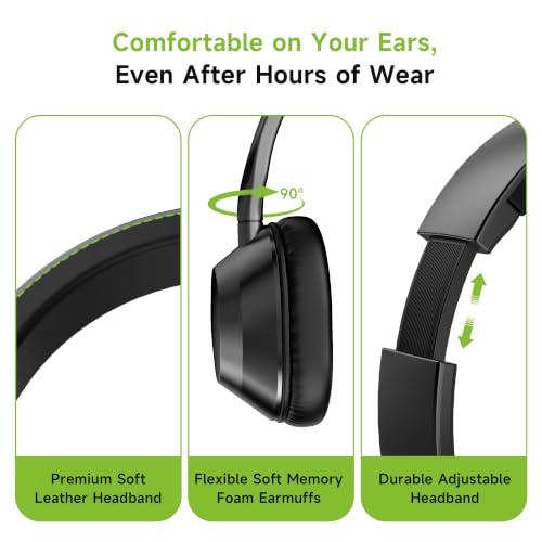 Acer Headset with Microphone for PC, ENC Noise-Cancelling Mic, USB-C/USB-A | 40mm drivers, 160g lightweight comfort, in-line mute & volume controls, 1.8m cable, plug-and-play, all-day office use