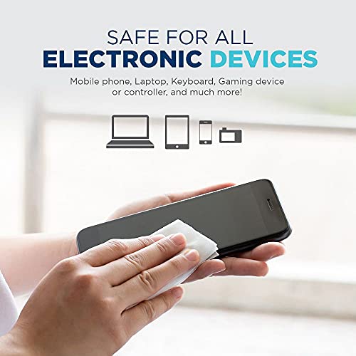 Tech Armor Screen Cleaning Wipes for TV, iPhone, Computer, iPad - 100 Wipes | Removes fingerprints & smudges, Gentle on coatings, Quick everyday clean, Home & office, for laptops, e-Readers, Phones