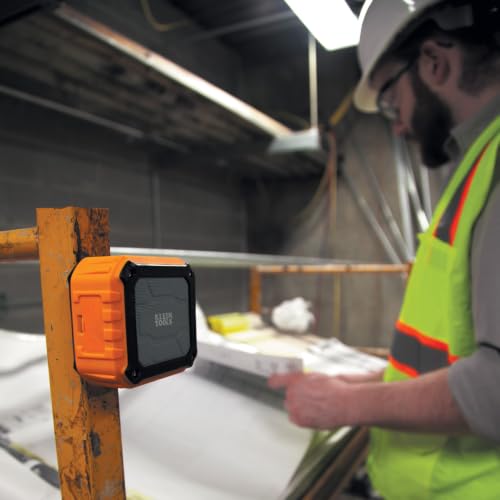 KLEIN TOOLS AEPJS1 Bluetooth Speaker, Wireless Portable Jobsite Speaker Plays Audio and Answers Calls Hands Free, IPX5, Worksite Ready