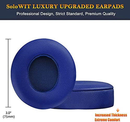 SoloWIT Earpads for Beats Solo 3 & Solo 2 On-Ear Headphones - Mazarine Blue - color: Mazarine Blue
