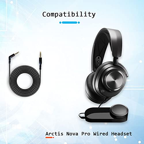 QJYTH Cable Cord Compatible with SteelSeries Arctis Nova Pro Wired Headset - style: 3.5mm to 3.5mm