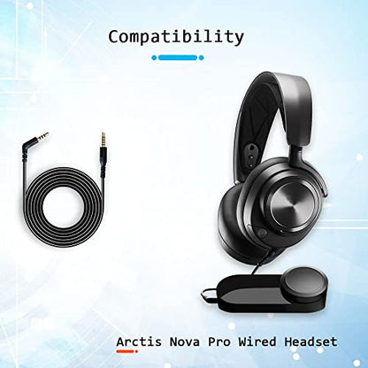 QJYTH Cable Cord Compatible with SteelSeries Arctis Nova Pro Wired Headset - style: 3.5mm to 3.5mm