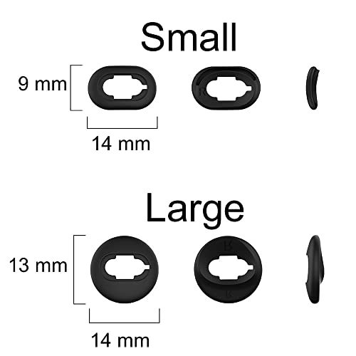 A-Focus 10 Pairs S/L Galaxy Buds Live Ear Tips Adapter Set Replacement Wing Earbuds Cushion Ear Gel Cover Skin Accessories Compatible with Samsung Galaxy Buds Live SM-R180, Mystic Black - color: black