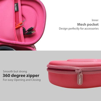 Case for JBL Tune 770NC/510BT/720BT/520BT/670NC/520C Headphones Rose | Hard Carrying Travel Case for JBL Live 770NC/670NC/680NC/780NC Headphones - color: Rose Red