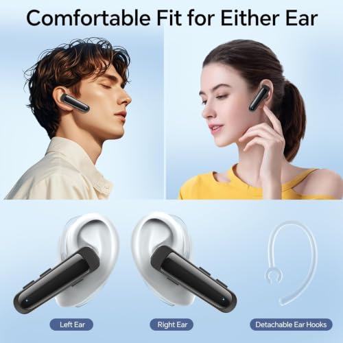 Bluetooth Headset Wireless Earpiece Single Ear Earphones with Microphone
