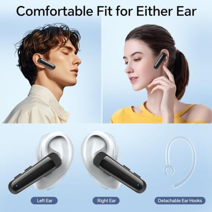 Bluetooth Headset Wireless Earpiece Single Ear Earphones with Microphone