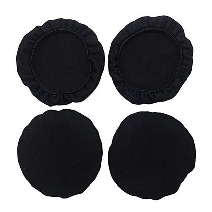 Tvoip 2pairs/4pcs Universal Stretchable Headphone Cover Washable Ear Cup Covers Fabric Headset Ear Pad Cover On-Ear Headphones Earpads (3.54"-4.33"(9-11cm)) - size: 3.54"-4.33"(9-11cm)