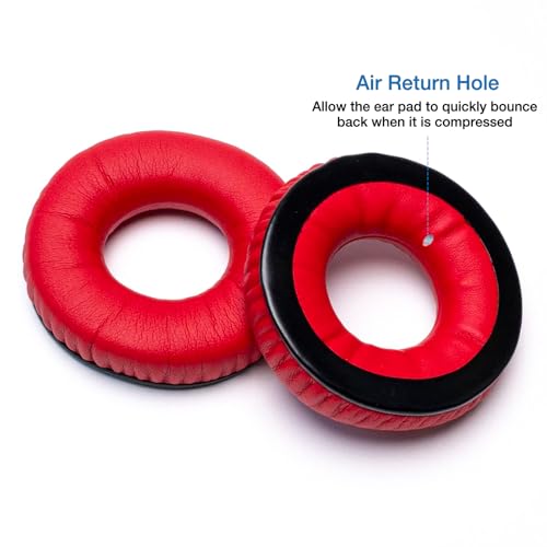 Ear Pads Headband Kit for Sennheiser HD25, HD250BT, HMD25, Red - color: Red