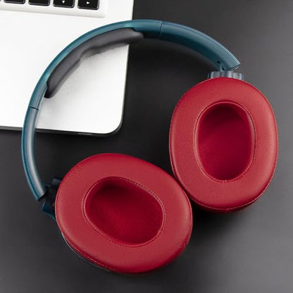 SOULWIT Replacement Earpads for Skullcandy Hesh 3/ANC/Evo & Crusher Wireless/540/ANC/Evo & Venue ANC Over-Ear Headphones, Ear Pads Cushions with Protein Leather, Noise Isolation Foam - Red - color: Red