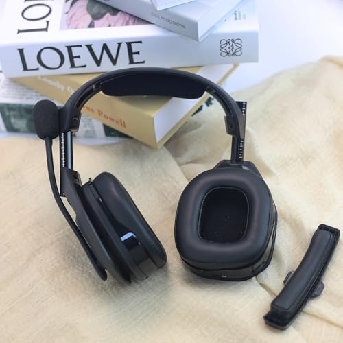 Earpads &Headband for Astro A50 Gen 4 Gen5 A50X Headset,Protein Leather | Mod Kit A50 Gen 4 Noise Cancelling Foam Ear Cushions,Durability Replacement Earpads,with 2 Headband,1 Pairs Earpads (Black) - color: Protein Leather Black