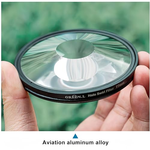 GREEN.L 77mm Spiral Halo Camera Lens Filter Halo Swirl Filter - size: 77mm, style: Spiral Halo Filter