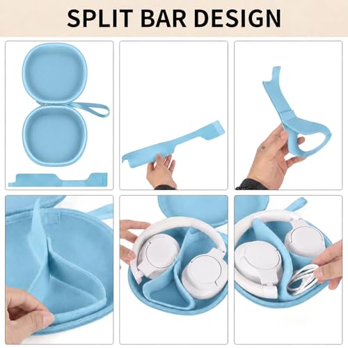 Comecase Headphone Case for JBL Tune 770NC，for JBL Live, 770NC, 660NC, 650B | Adjustable Divider, Cable Space and Carry Handle for Commuting, Gym and Travel, Students and Music Lovers, Case Only - Blue - color: Green