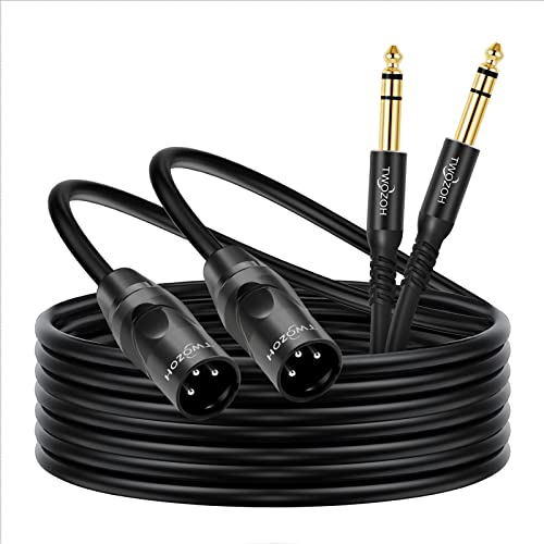 Twozoh 6.6FT 2 Pack 1/4 Inch Jack TRS to XLR Balanced Guitar Cable - color: Male 2-PACK, size: 6.6FT