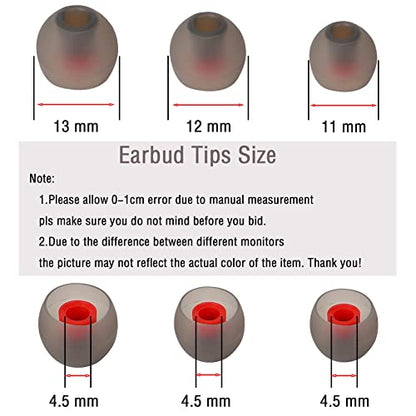 Replacement Earbud Tips Silicone Ear Tips for in- Ear Headphones Eartips Tips (Inner Hole from 3.8mm-5.5mm Earphones) Earbud Replacement Tips Earbuds Cap 18 Pairs S M L - color: Black Red