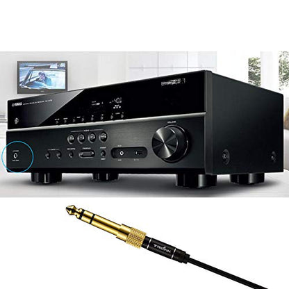 3 Packs Stereo Audio Adapter Converter, 6.35mm (1/4 inch) Male to 3.5mm (1/8 inch) Female Headphone Gold Plated Pure Copper Jack Plug for Guitar Headphones Amp