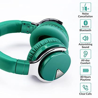 Million Sold 10 Years Classic E7 Active Noise Cancelling Headphones with Upgraded Noise Cancellation, Bluetooth Headphones Wireless with HD Sound Vivid Deep Bass, for Home Office Travel Gift Pcs - color: Green, style: E7 Wireless Active Noise Cancelling H