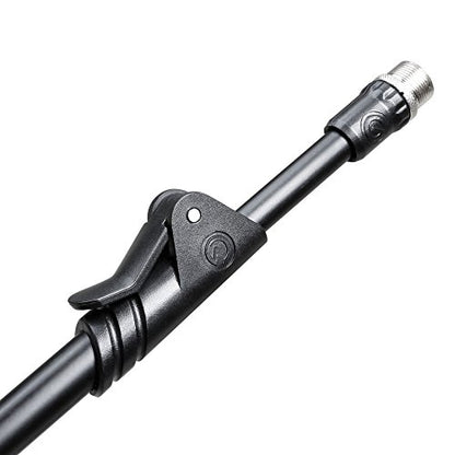 Gravity MS 2322 B Microphone Stand with Round Base and 2-Point Adjustment Telescoping Boom (GMS2322B) - style: Round Base and 2-Point Adjustment Telescoping Boom