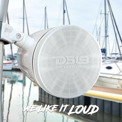 DS18 Hydro CS-8/BK 8" Silicone Marine Speaker Cover - Water, Dust and UV Rays Protection - Compatible with Tower Speakers - Great durability - Special Edition (Pair) - color: Black, size: 8"