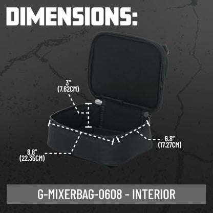 Gator Cases Padded Nylon Mixer/Gear Carry Bag, 8.25" x 6.25" x 2.75" (G-MIXERBAG-0608) - size: 8.25"x 6.25"x 2.75", style: Small Format