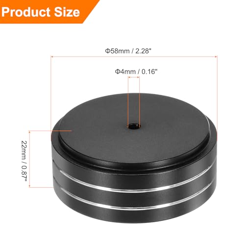 MECCANIXITY 4 Pcs Subwoofer Isolation Pad, 58x22mm Speaker Isolation Pad Feet Speaker Spikes Turntable Audio Studio Monitor Isolation Pad for Audio Equipment, M4 Screws Black