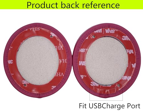 Replacement Ear Pads Compatible with Beats Solo3.0 Wireless Dark Brick red - color: Dark Brick red
