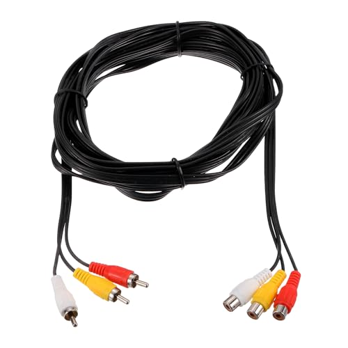 MECCANIXITY 16ft RCA Cable, 3RCA Male to 3RCA Female Audio Video Speaker Cable for Subwoofer Amplifier Home Theater DVD TV - size: 16ft, style: 3RCA Male to 3RCA Female