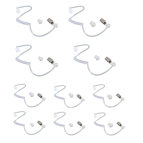 Radio Earpieces Replacement Acoustic Coil Tube for Motorola Baofeng Kenwood Walkie Talkie Earpieces and Two Way Radios Headset (10 Packs)