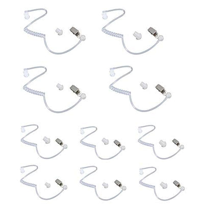 Radio Earpieces Replacement Acoustic Coil Tube for Motorola Baofeng Kenwood Walkie Talkie Earpieces and Two Way Radios Headset (10 Packs)