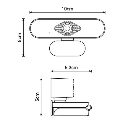 1080P HD Webcam with Microphone, Noise Cancellation, Privacy Cover, Wide-Angle Lens, Auto Light Correction, Plug & Play USB Webcam for Laptop, Desktop, PC, Mac, Zoom, Skype, Streaming (Black)