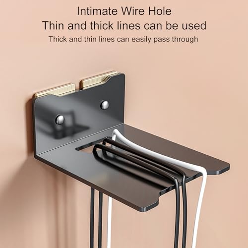 Router Wall Shelf Holder – Wall Mount Bracket, Display Shelf for | Electronics | Floating Shelf for TV Set-Top Box, Wireless Speaker, Audio Router, Projector in Home Office Living Room Setup - size: small