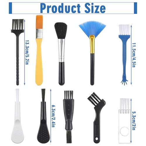 10 Pcs Anti-Static Keyboard Brush Cleaning Set, Mini Portable Electronic Keyboard Brushes for Fans Keyboards Laptop Circuit Board Motherboards PC Cleaning Brush Set