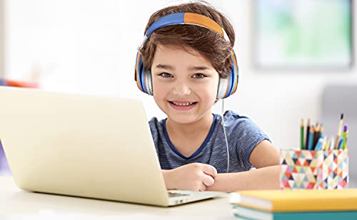Blippi Kids Headphones with 3.5mm Audio Jack, Wired Headphones for School, Home or Travel (Blippi) - color: Blippi