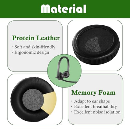H570e Headset Replacement earpads Compatible with Logitech H820e/H650e/H570e Headset Ear Cushions with Protein Leather