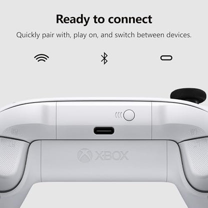 XBOX Wireless Gaming Controller | Robot White | Consoles, PCs, TVs, mobile, and more | Textured Grip | Wireless, Bluetooth, USB-C Connectivity - style: Robot White