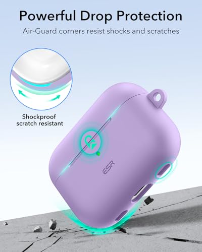 ESR for Airpods Pro 2 Case (HaloLock), Compatible with MagSafe, Purple - color: Purple