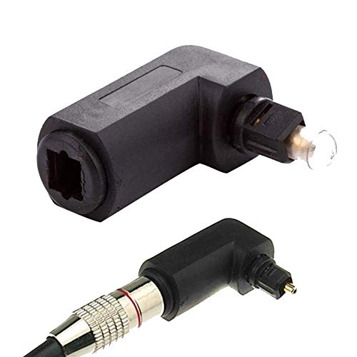 CablesOnline 2-Pack Right Angle (90 Degree) Toslink Digital Optical Audio Adapter (AD-T03-2)