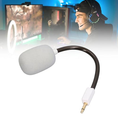 Mic Replacement for BlackShark V2 BlackSharV2 Pro Gaming Headset, 3.5mm Noise Cancelling Game Boom Microphone for BlackShark V2 BlackSharV2 Pro (White) - color: White