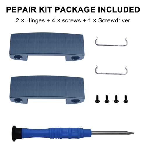 Adhiper Hinge Replacement Metal Repair Parts for Beats Studio Pro Headphone | Studio Pro Durable Repair Kit Replacement Headband Metal Folding Hinge Clip Cover Pin Repair Parts Set（Navy） - color: Navy