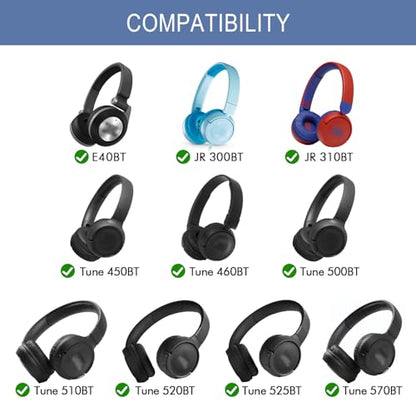 Ear Pads for JBL Tune 450BT / Tune 500BT / Tune 510BT / Tune 520BT - Black
