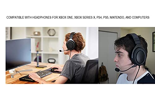 Replacement Game Mic for Corsair HS50 H60 HS70 Series Stereo Gaming Headset on PS4 PS5 Xbox One PC, 3.5mm Detachable Boom Microphone Noise Cancelling