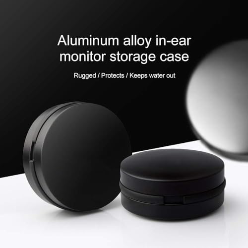 Soundlink Earphone Case Round Aluminum Alloy Earbuds Case Waterproof Protective Storage Box for in Ear Monitor