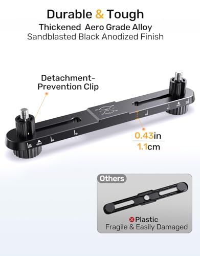 Stereo Mic Bar, Adjustable Dual Microphone Mount Bar,Universal Double Mic Holder for Stand,Precision Stereo Spacing Mic Bar for Podcast,Live Streaming,Studio Recording,Fit 3/8"&5/8" Threaded Mic Stand - size: Stereo Mic Bar