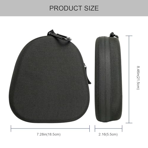 Headphones Case for Skullcandy/JBL/Bose/Sony Wireless Headphones - Black | Travel Case Carrying Cover Bag, Storage Protective Bag with Cable - color: Black