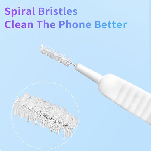 [10 Pieces] Loirtlluy Phone Mini Cleaning Brush Kit, Anti-Clogging Nylon Cleaner for Phone Speaker and Receiver, Multifunctional Cleaning Tool Compatible with Airpods, iPhone, Keyboard, Car Vent