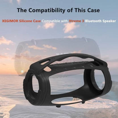Silicone Case and Shoulder Strap for JBL Xtreme 3 Bluetooth Speaker | Silicone Cover for Xtreme 3 Portable Bluetooth Speaker Accessories, Protective Case with Adjustable Carrying Strap - size: for Xtreme 3