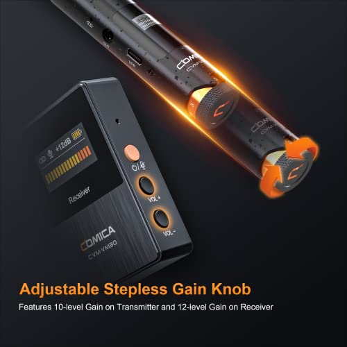 COMICA VM30 Wireless Shotgun Microphone with USB-C&3.5mm Output for Camera